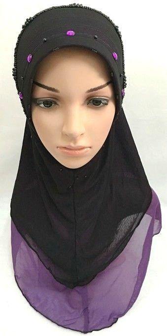 Slip-on LightWeight Double-Mesh-layered Muslim Hijab Islamic Scarf Shawls - Arabian Shopping Zone
