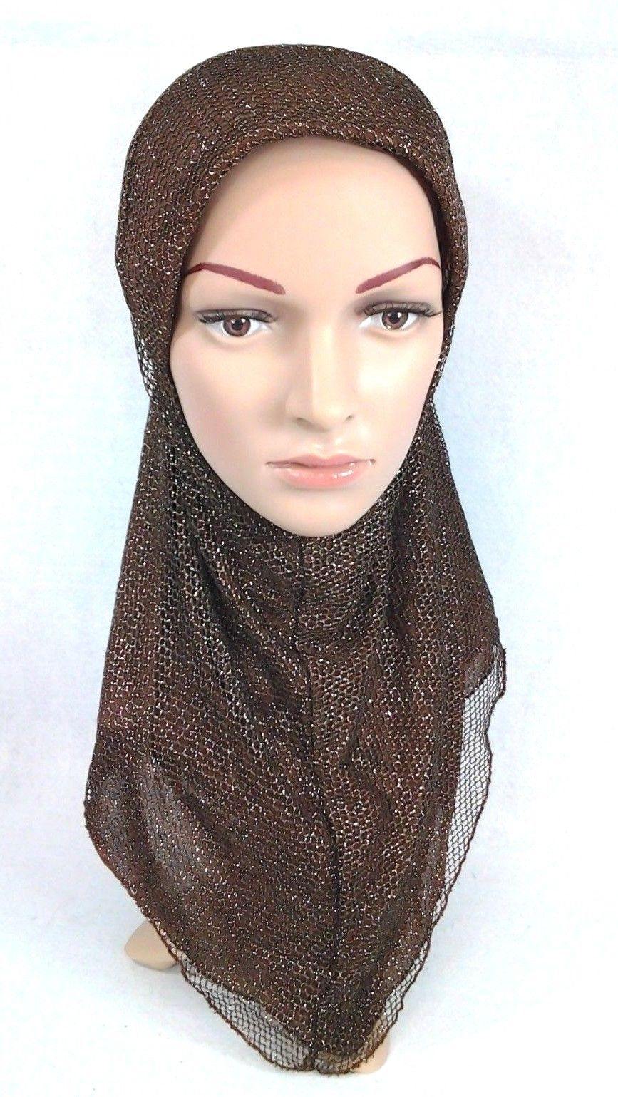 Muslim Hijab Islamic Soft Mesh Hijab/MaxiScarf/ Wrap/Shawl/Slip-on - Arabian Shopping Zone