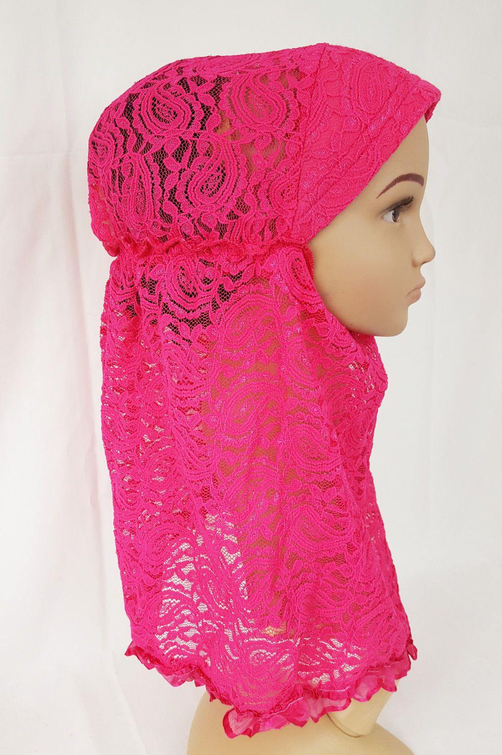 NEW Lace/NetYarn Toddler Kids Children Hijab Islamic Scarf Shawls 2-8T - Arabian Shopping Zone