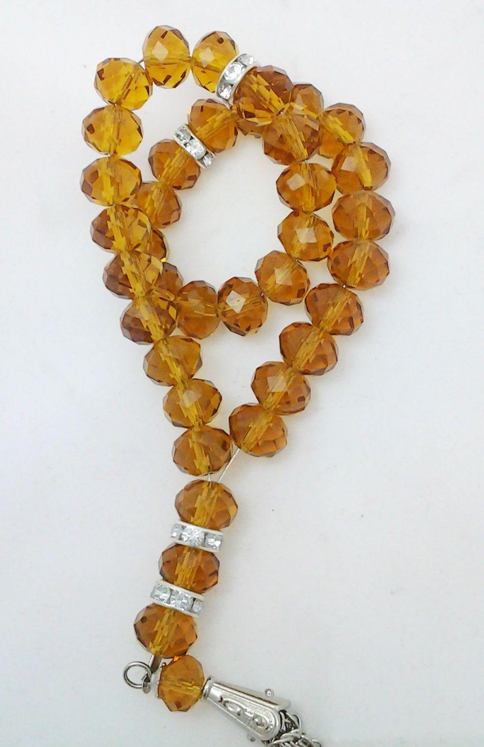 Salah 10mm Shiny Colorful Crystal Prayer Beads 33 Mesbaha - Arabian Shopping Zone