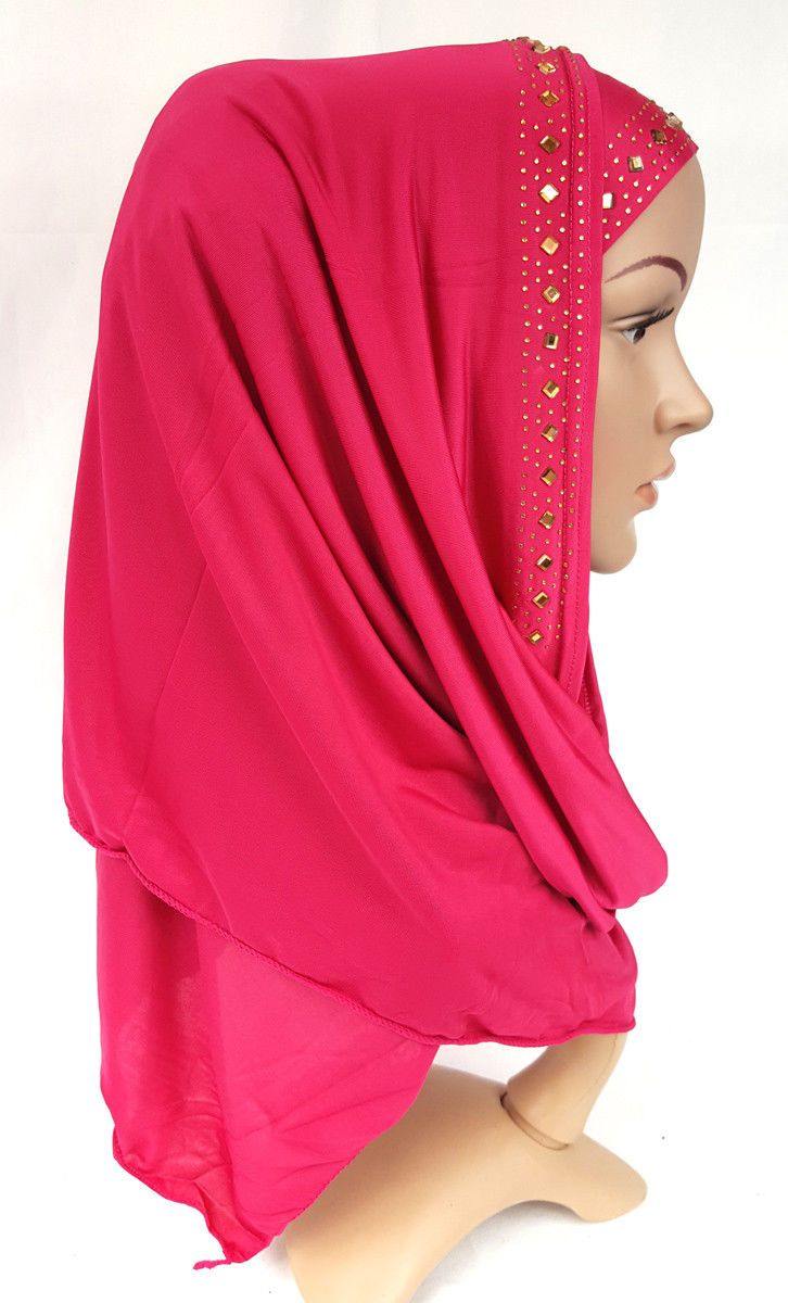 Slip On Instant Amira Style VISCOSE on-the-go Hijab Scarf ASZ0104 - Arabian Shopping Zone