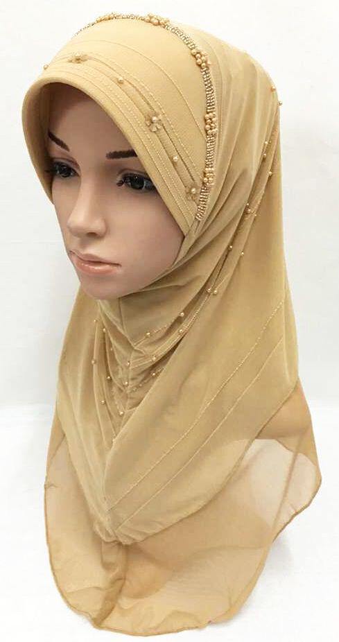 Slip-on LightWeight Double-Mesh-layered Muslim Hijab Islamic Scarf Shawls - Arabian Shopping Zone