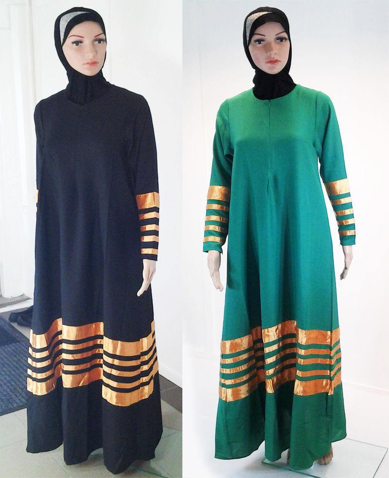 Linen Kaftan Women Islamic Abaya Jilbab Long Sleeve HSZ10050 (Size S) - Arabian Shopping Zone