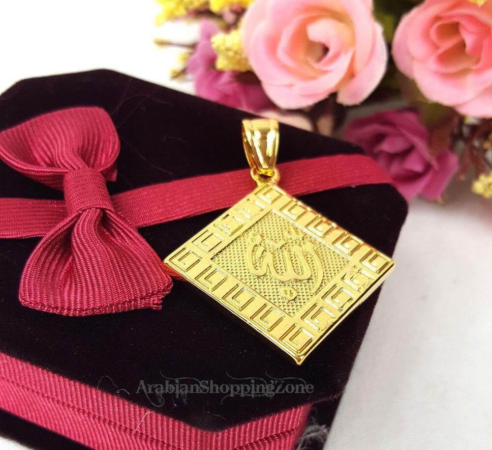 24k Gold Plated Muslim Pendant Copper Necklace - Islamic Shop
