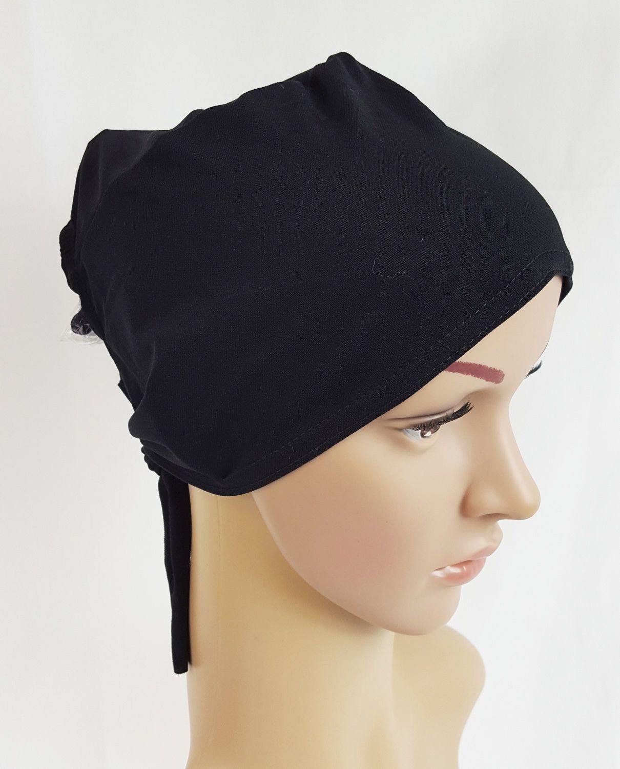 Solid Stretch TieBack UnderHijab Muslim Inner Hijab HairLoss Islamic Underscarf - Arabian Shopping Zone