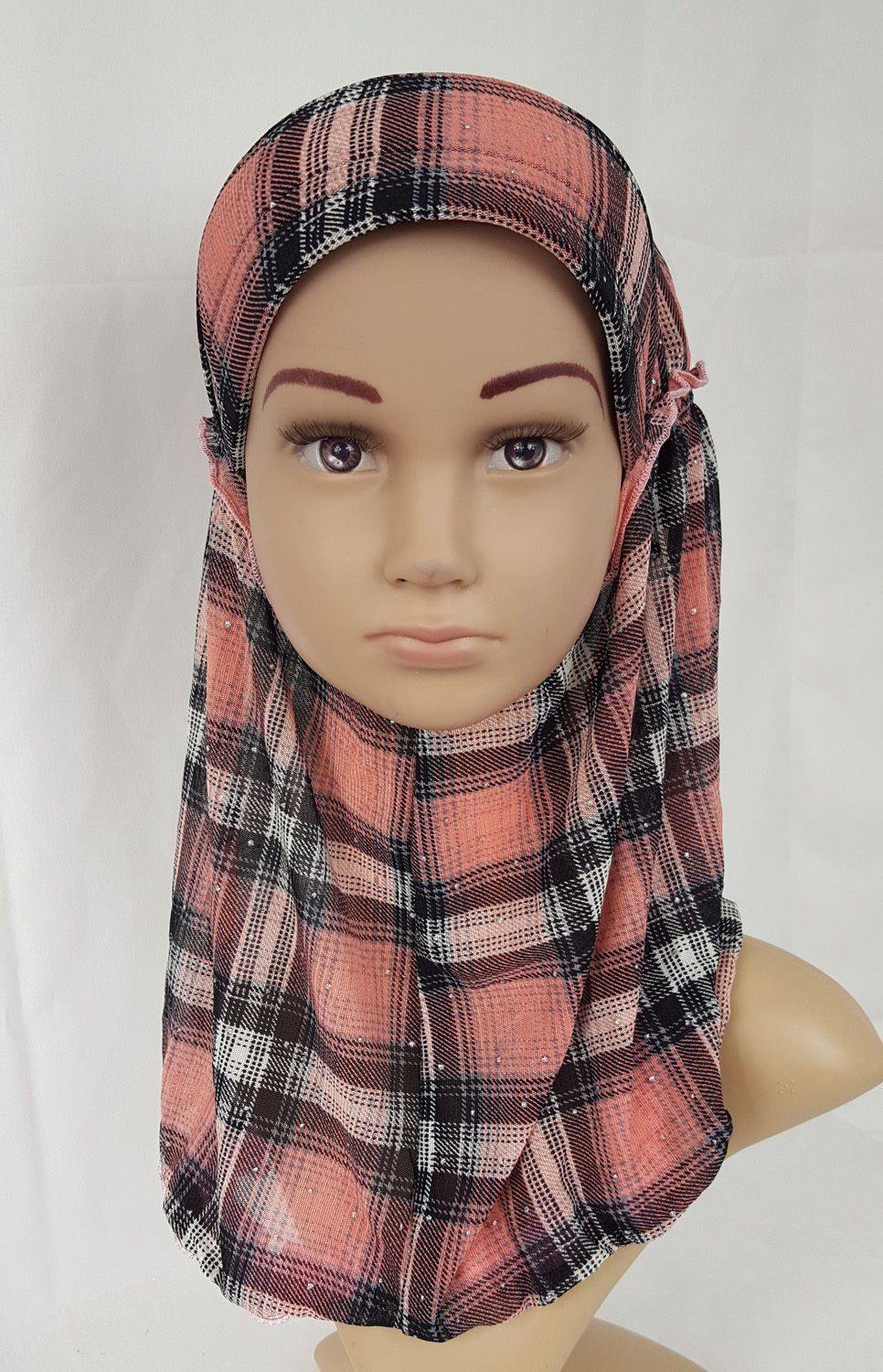 NEW Lace/NetYarn Toddler Kids Children Hijab Islamic Scarf Shawls 2-8T - Arabian Shopping Zone