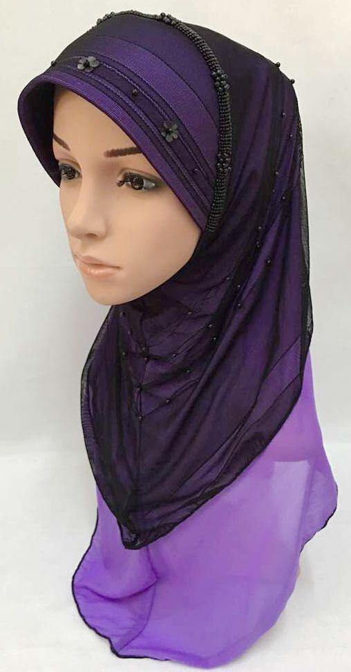 Slip-on LightWeight Double-Mesh-layered Muslim Hijab Islamic Scarf Shawls - Arabian Shopping Zone