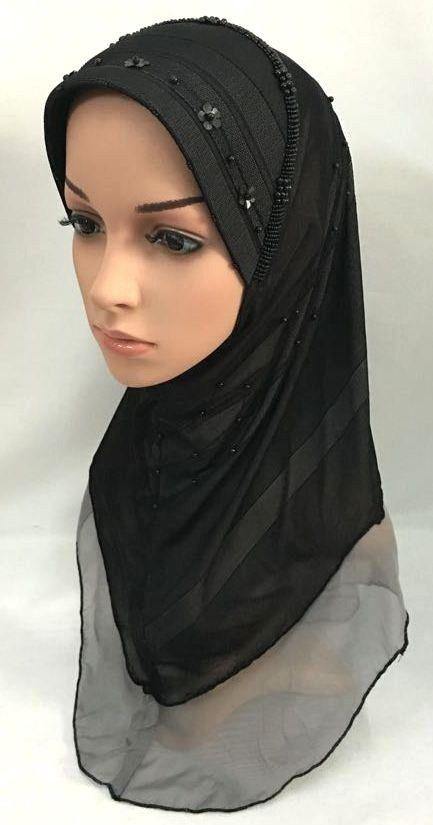 Slip-on LightWeight Double-Mesh-layered Muslim Hijab Islamic Scarf Shawls - Arabian Shopping Zone