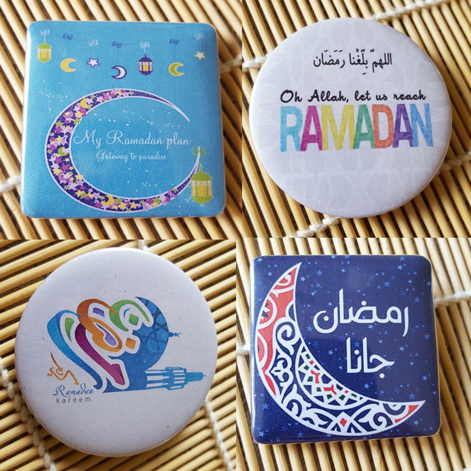 Muslim BADGE BUTTON PIN "Ramadan" (Big Size 2.25inch/58mm) ISLAM GIFT - Arabian Shopping Zone