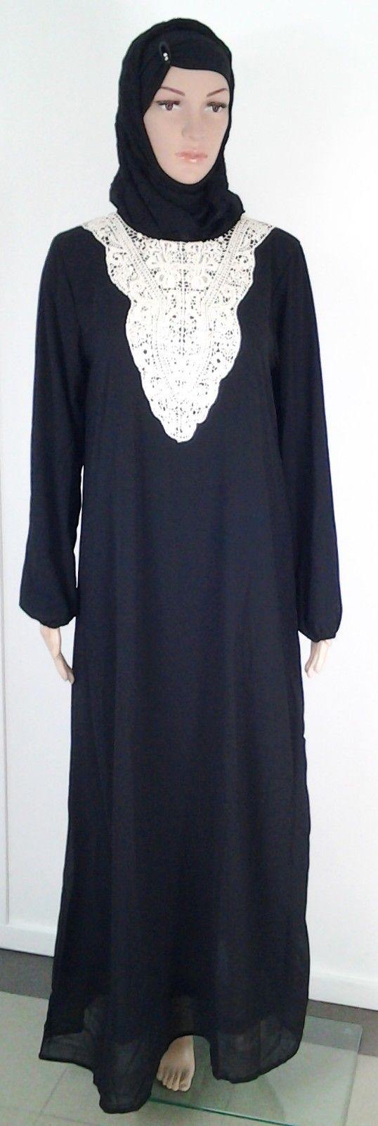 Chiffon double layer Kaftan Women Islamic Abaya Jilbab Long Sleeve HSZ10009 (ML) - Arabian Shopping Zone