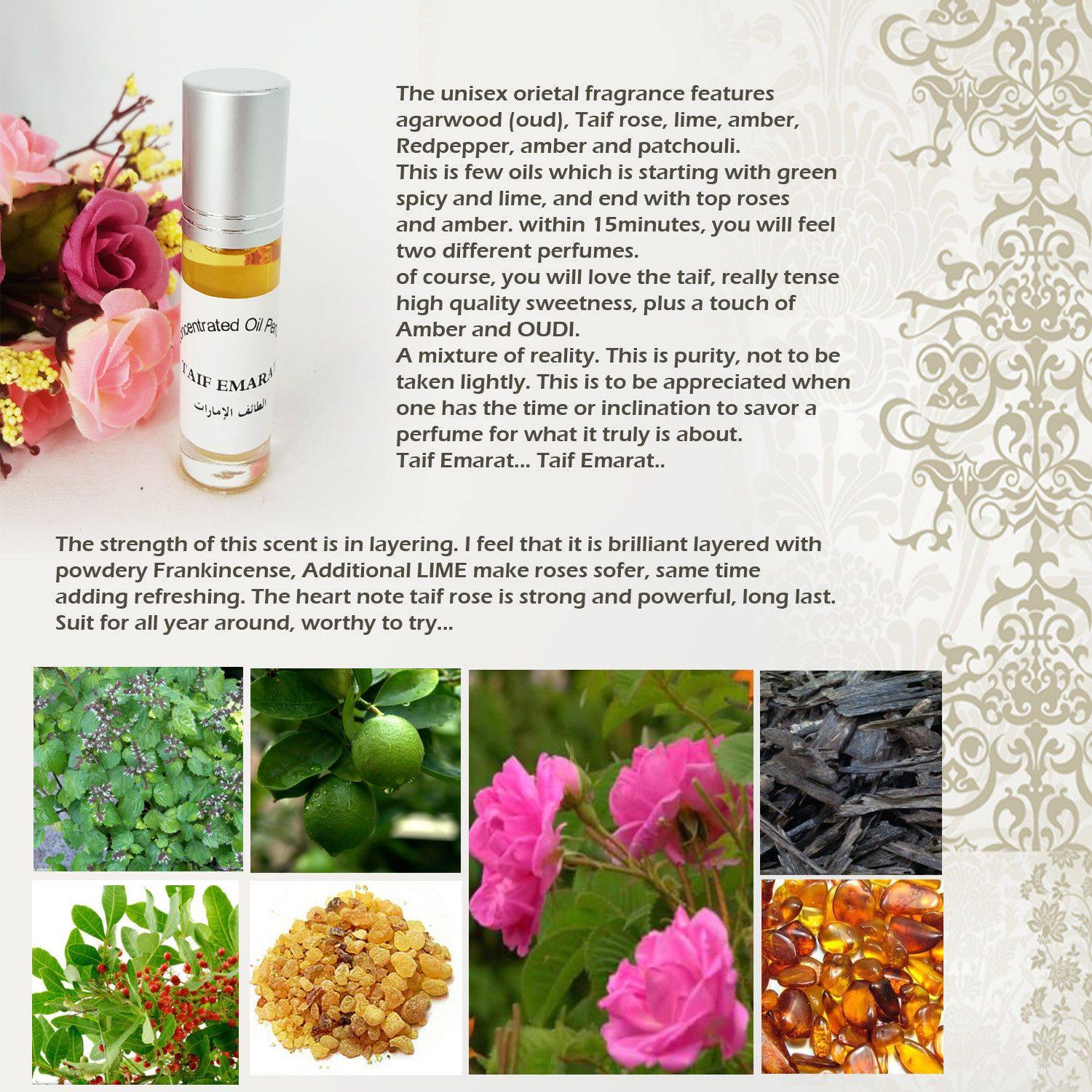 Taif Emarat 6ml Grade A Concentrated Perfume Oil Attar Parfüm Parfum Parfümöl - Arabian Shopping Zone