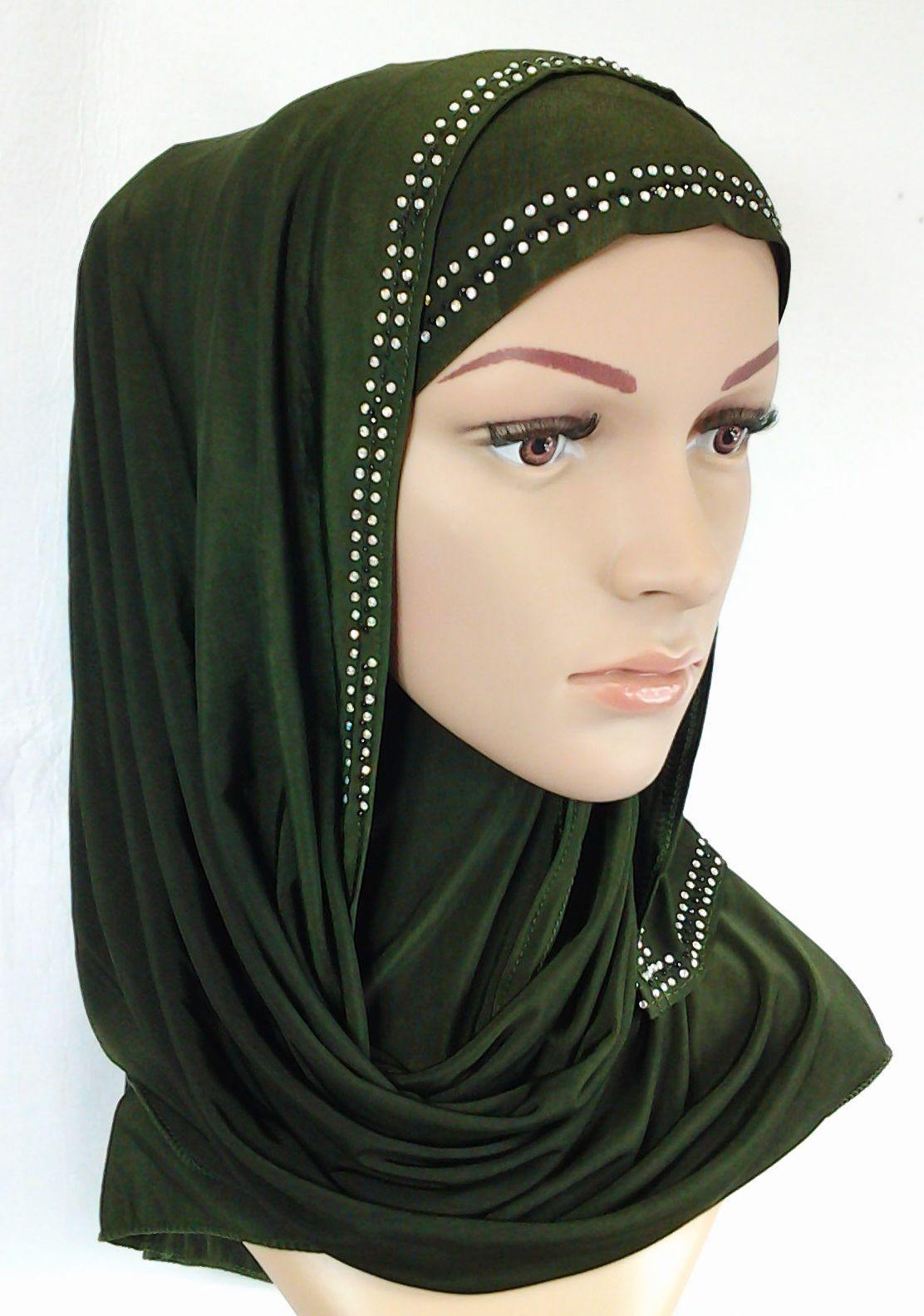 Slip On Instant Amira Style VISCOSE on-the-go Hijab Scarf ASZ0104 - Arabian Shopping Zone