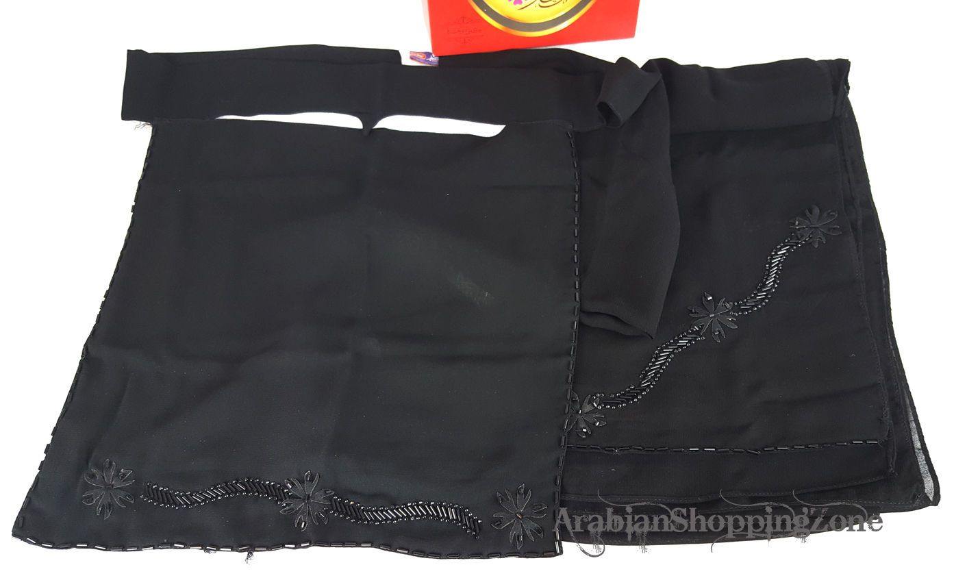Premium Quality Women 2-PCS Black Niqab Scarf Set Hijab Jilbab Abaya IslamWear - Arabian Shopping Zone