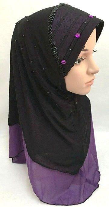 Slip-on LightWeight Double-Mesh-layered Muslim Hijab Islamic Scarf Shawls - Arabian Shopping Zone