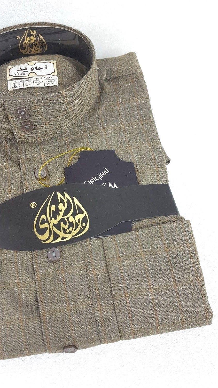 Agawid Deluxe Quality Arabian Dishdasha Winter Thobe Thoub Robe with CUFF P06 - Islamic Shop