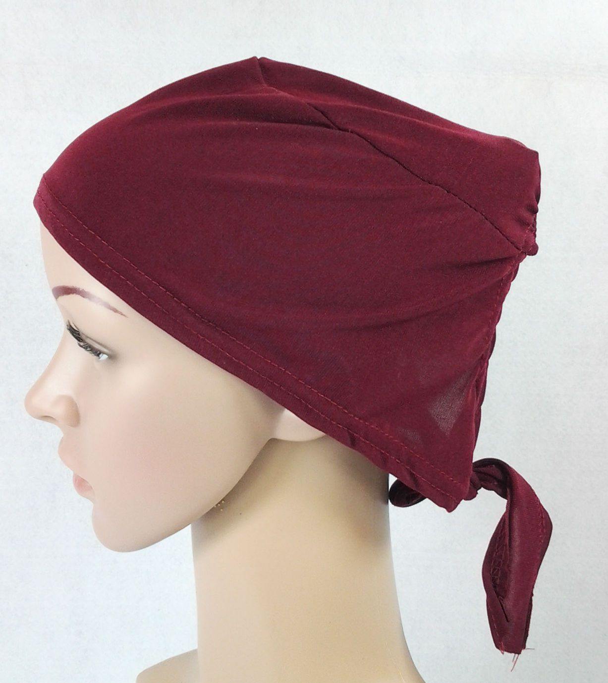 Solid Stretch TieBack UnderHijab Muslim Inner Hijab HairLoss Islamic Underscarf - Arabian Shopping Zone