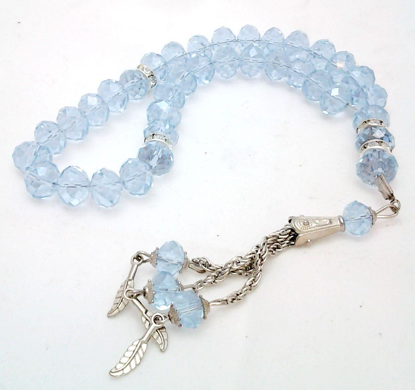 Salah 10mm Shiny Colorful Crystal Prayer Beads 33 Mesbaha - Arabian Shopping Zone