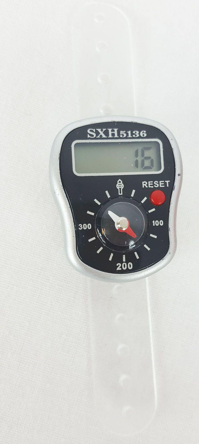 Finger Hand Held Digital 5-Digit LCD Tally Counter Tasbeeh + Compass - Arabian Shopping Zone