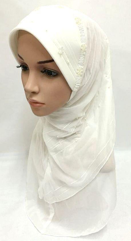 Slip-on LightWeight Double-Mesh-layered Muslim Hijab Islamic Scarf Shawls - Arabian Shopping Zone