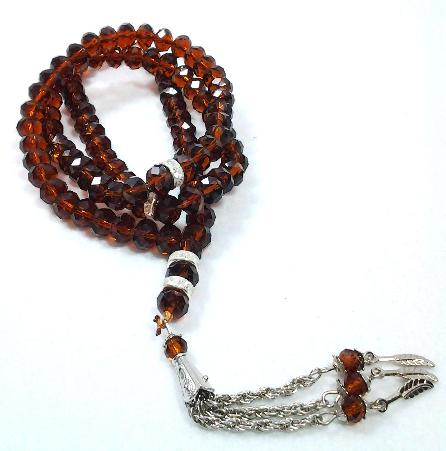 8mm Crystal Muslim Prayer Beads 99 Masbaha - Arabian Shopping Zone