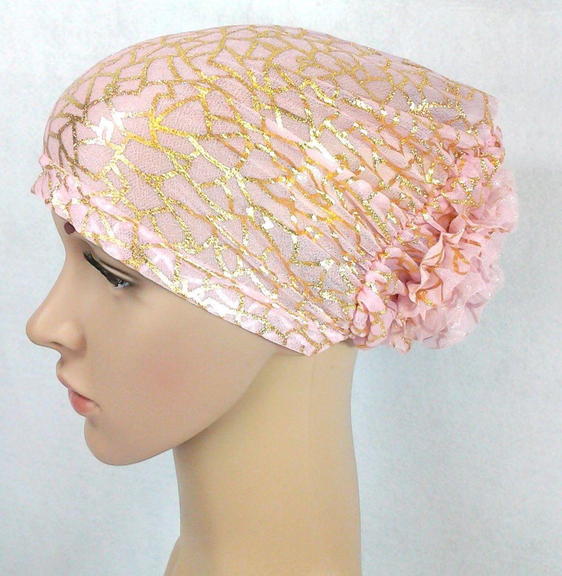 Gauze Gilt-Print UnderHijab Muslim Inner Hijab Caps Hair loss Underscarf - Arabian Shopping Zone