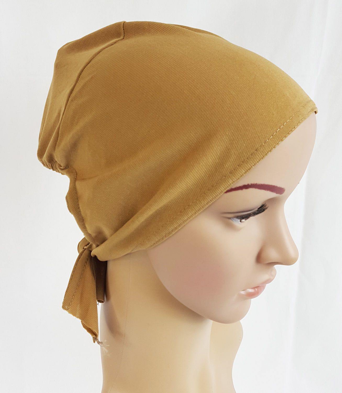 Solid Stretch TieBack UnderHijab Muslim Inner Hijab HairLoss Islamic Underscarf - Arabian Shopping Zone