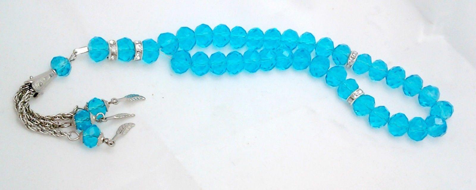 Salah 10mm Shiny Colorful Crystal Prayer Beads 33 Mesbaha - Arabian Shopping Zone