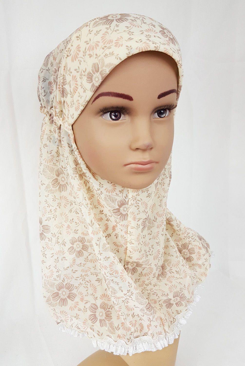 NEW Lace/NetYarn Toddler Kids Children Hijab Islamic Scarf Shawls 2-8T - Arabian Shopping Zone