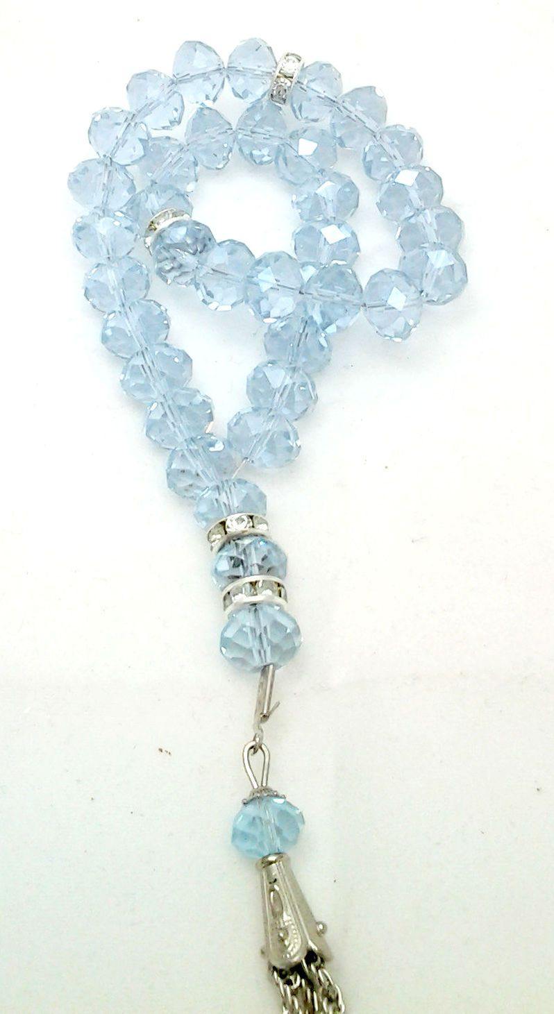 Salah 10mm Shiny Colorful Crystal Prayer Beads 33 Mesbaha - Arabian Shopping Zone