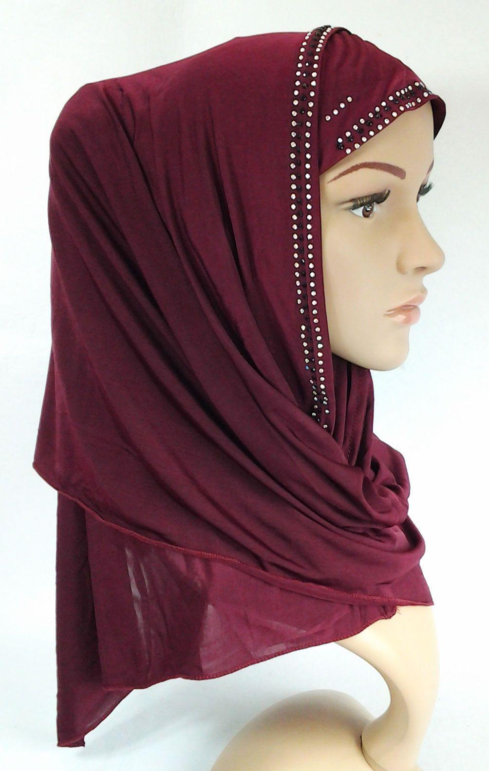 Slip On Instant Amira Style VISCOSE on-the-go Hijab Scarf ASZ0104 - Arabian Shopping Zone
