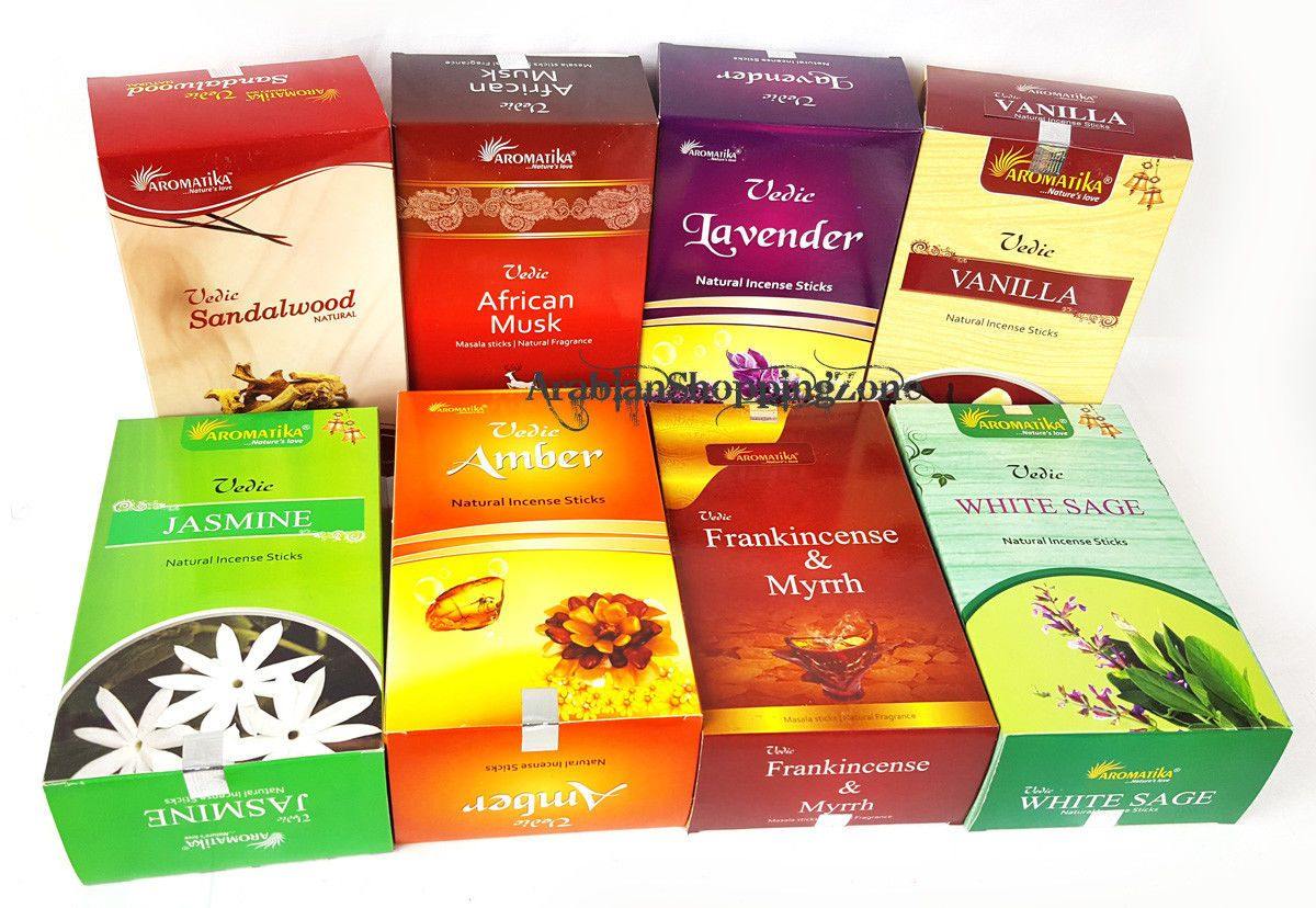 Vedic Aromatika Natural Incense Sticks 8" - 12 sticks Encens - Arabian Shopping Zone