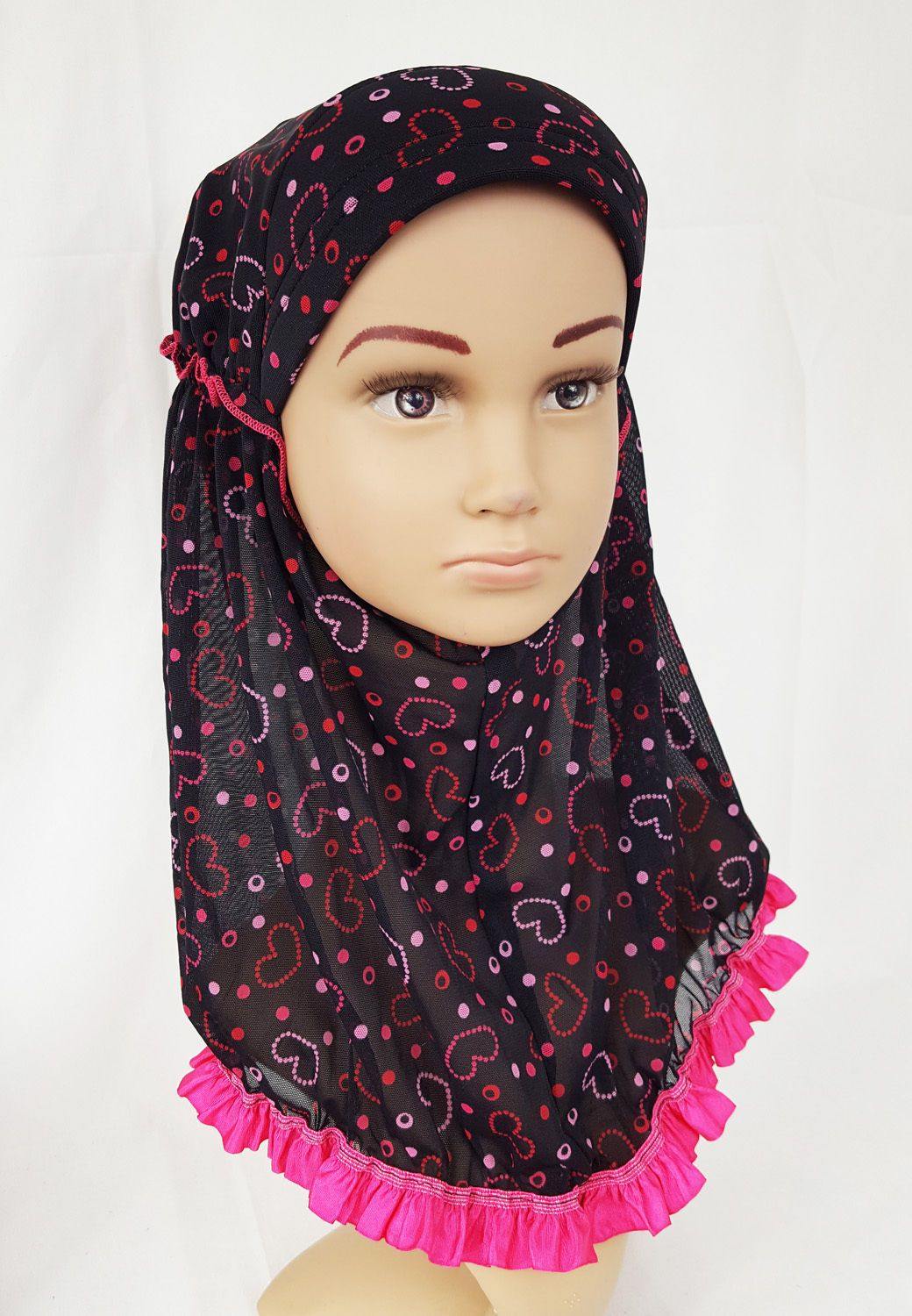 NEW Lace/NetYarn Toddler Kids Children Hijab Islamic Scarf Shawls 2-8T - Arabian Shopping Zone