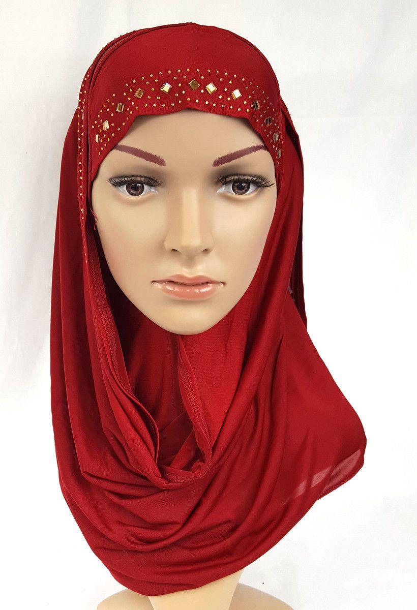 Slip On Instant Amira Style VISCOSE on-the-go Hijab Scarf ASZ0104 - Arabian Shopping Zone