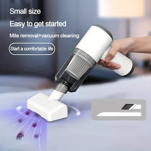 1pc Wireless Handheld Vacuum Cleaner, Small-sized Household Mite Remover, 3 In 1 Vacuum Cleaner, Car Vacuum Cleaner, USB Charging With Light, Mite Removal, Hair Removal, Sofa Window Crevice Dust Removal