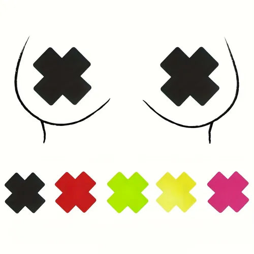 Cross-shaped Disposable Bras, Invisible Self-Adhesive Anti-convex Nipple Pasties, Women's Sexy Lingerie & Underwear Accessories