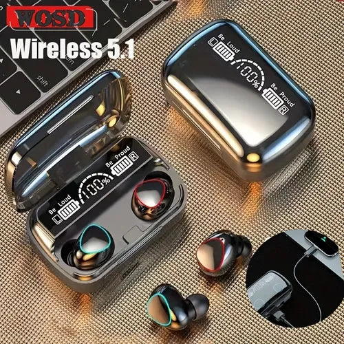 TWS M10 无线耳机游戏耳机 HIFI 立体声运动耳机带麦克风 适用于 IOS/ Android 手机