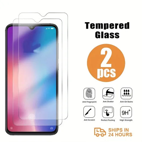 2Pcs Tempered Glass Screen Protector For Xiaomi Redmi Note 9 4g 9T 9 Pro Max 9s Pro