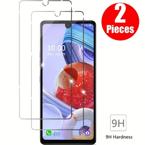 قطعتان من أجل LG G5 G6 G7 G8X G8 V30 V30 + PLUS V50 V60 V40 K51 Premium ThinQ LG Stylo 5 / Stylo 5 Plus Stylo 6 Stylo6 واقي شاشة من الزجاج المقسى