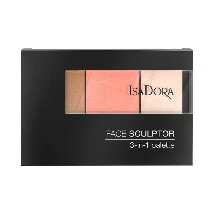 IsaDora Face Sculptor 3-in-1 Palette 60 Warm Peach 12 g