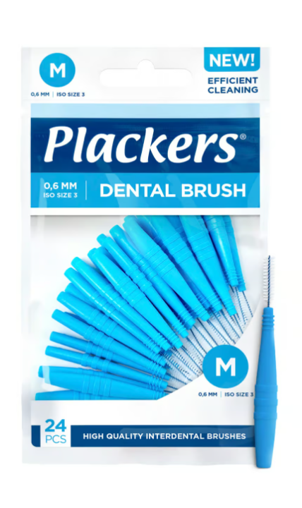 Plackers Dental Brush Interspace brush Blue M (0.6mm) 24