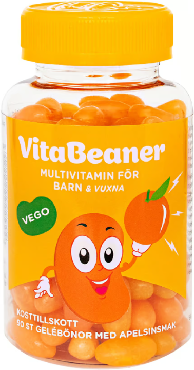 VitaBeaner 多种维生素儿童和成人橙子味 90 粒咀嚼片