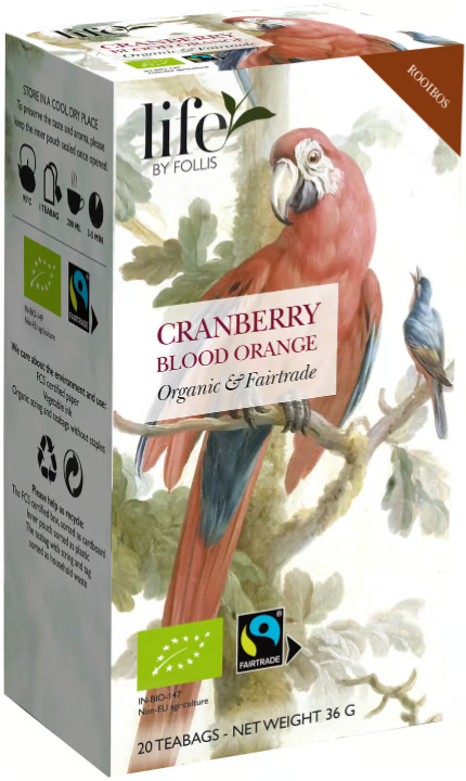 life BY FOLLIS Cranberry Blood Orange Teabags 20 pcs