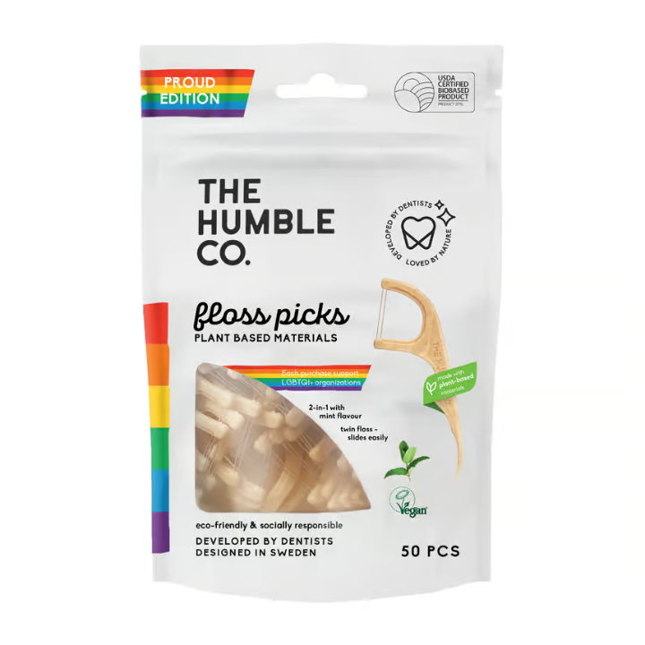 The Humble Co.Dental Floss Pick Proud Double Thread 50 s