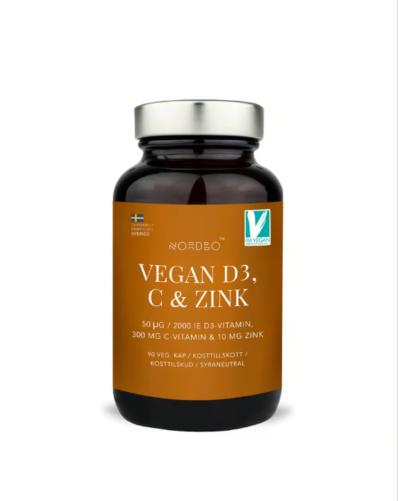 Nordbo Vegan D3, C & Zinc 90 capsules