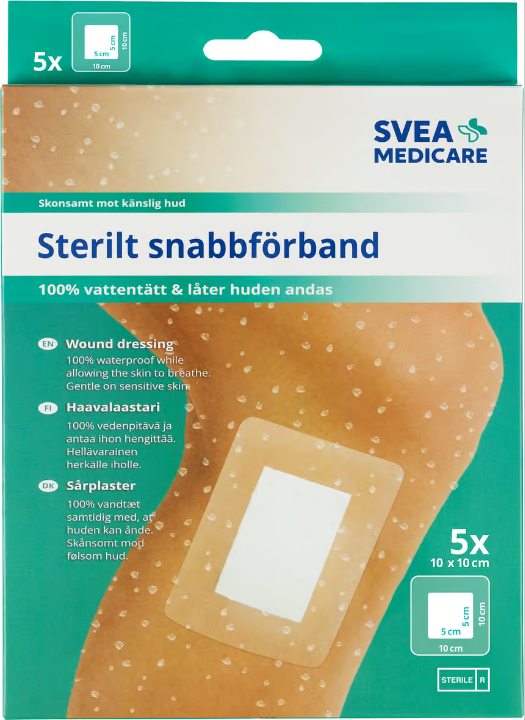 Svea Medicare 100% ضمادة سريعة معقمة مقاومة للماء 10 ×