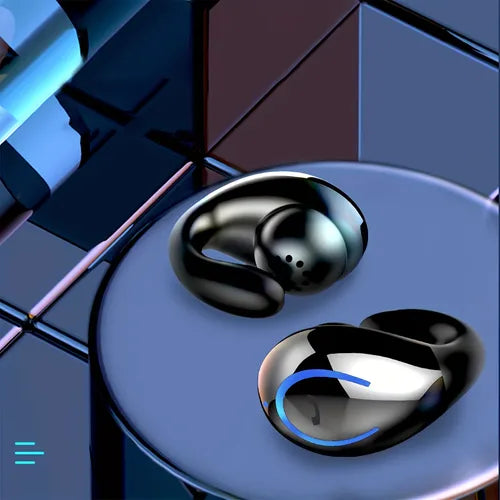 YX-08 New Ear To Ear Non-Ear Clip Stereo True Wireless Earphone Black White Pink