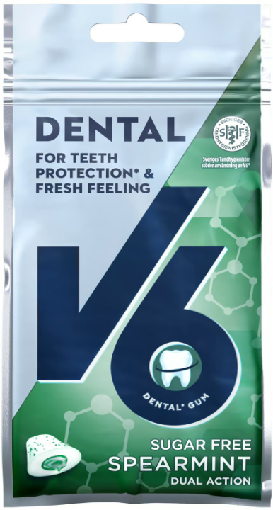 V6 Dental Dual Action Spearmint 30g