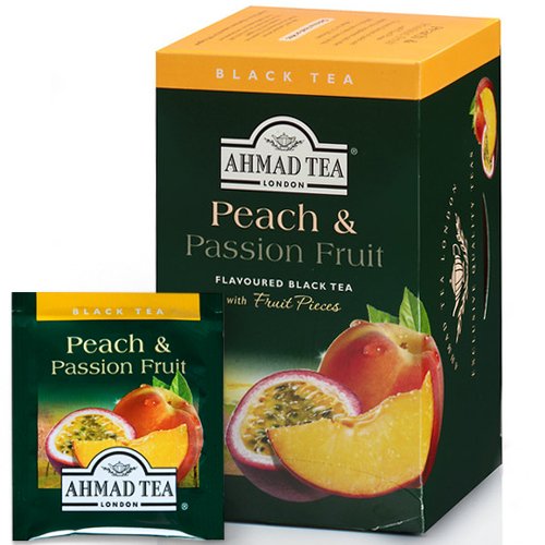 Ahmad Black Fruit Tea. Peach & Passion Fruit 20bags