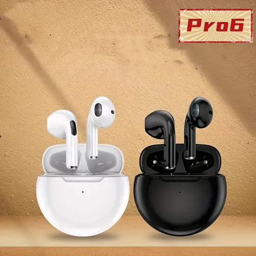 Multiple Colors Round Charging Case Wireless Headphones With Wireless Mini Charging Case Stereo Headphones In-Ear Headphones With Built-in Mic Active Noise Canceling Headphones For IOS And Android Gift For Birthday/Easter/Boy/Girlfriends