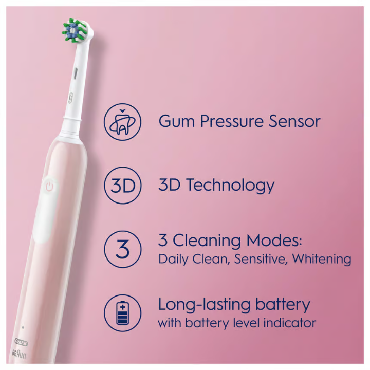 Oral-B Pro 1 Pink electric toothbrush, 2 heads